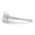 Sterling Silver Rhodium-plated Polished Star Toe Ring QR7162