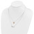 Sterling Silver Rose-tone LOVE and Heart 18in Necklace QG4375-18