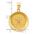 14k Confirmation Medal Hollow Round Pendant REL170