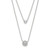 Sterling Silver CZ  2-Strand w/1.75in ext. Necklace QG5473-16
