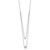 Sterling Silver CZ  2-Strand w/1.75in ext. Necklace QG5473-16