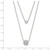 Sterling Silver CZ  2-Strand w/1.75in ext. Necklace QG5473-16