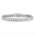 Sterling Shimmer Sterling Silver Rhodium-plated 7 inch 40 Stone CZ Bracelet QG3490-7
