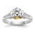 14K Two-Tone Lab Grown Diamond VS/SI FGH Peg Set Semi-mount Eng Ring RM2585E-075-7WYLG
