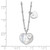 Sterling Silver Rhodium-plated Mother of Pearl Heart w/1 in Ext Necklace QG6208-15.5