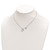 Sterling Silver Rhodium-plated Mother of Pearl Heart w/1 in Ext Necklace QG6208-15.5