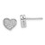 Brilliant Embers Sterling Silver Rhodium-plated 36 Stone Micro Pav CZ Heart Post Earrings QMP332