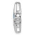 Sterling Silver Rhodium Created Blue Opal Starfish Slide QP4296