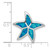 Sterling Silver Rhodium Created Blue Opal Starfish Slide QP4296