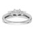 14K White Gold Lab Grown Diamond VS/SI FGH 3-Stone Complete Eng Ring RM2972E-050-7CWLG