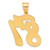 14k Brushed Border Script Number 87 Pendant SCN87
