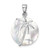Sterling Silver Rhodium-plated Polished Round Mother of Pearl Palm Tree Pendant QP4183
