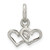 Sterling Silver Polished Double Heart Charm QP4426