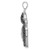 Sterling Silver Rhodium-plated Black and Clear CZ Dog Pendant QP2096