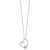 Sentimental Expressions Sterling Silver Rhodium-plated CZ Love knots 18in Heart Necklace QSX212