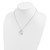 Sentimental Expressions Sterling Silver Rhodium-plated CZ Love knots 18in Heart Necklace QSX212