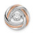 Sterling Silver Plat-plate Rose-tone Vibrant Swar Zirconia Chain Slide QP4933