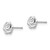 14k White Gold Madi K Polished Rose Post Earrings SE2450