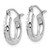 10k White Gold Diamond-cut 3mm Round Hoop Earrings 10TC256