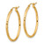 10k Diamond-cut 2mm Round Tube Hoop Earrings 10TC394