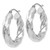 10k White Gold Diamond-cut 2mm Round Tube Hoop Earrings 10TC395W