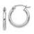 10K White Gold Polished 2mm Tube Hoop Earrings 10T829