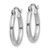 10K White Gold Polished 2mm Tube Hoop Earrings 10T829