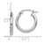 10K White Gold Polished 2mm Tube Hoop Earrings 10T829