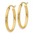 10k Lightweight Diamond-cut Oval Hoop Earrings 10TE512
