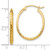 10k Lightweight Diamond-cut Oval Hoop Earrings 10TE512