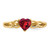 10k Polished Genuine Garnet Birthstone Ring 10XBR154