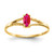 10k Polished Genuine Ruby Birthstone Ring 10XBR184