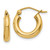 10K Polished 3mm Tube Hoop Earrings 10T940