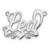 10k White Gold Polished Heart Name Plate 10XNA134W