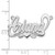 10k White Gold Polished Heart Name Plate 10XNA134W