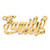 10k Yellow Gold Diamond-cut Heart Name Plate 10XNA167Y