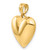 10K Polished 3-D Heart Pendant 10C2911