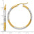 10K & Rhodium Diamond Cut 3mm Hoop Earrings 10TC358