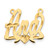10k Yellow Gold Diamond-cut Heart Name Plate 10XNA155Y