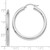 10k White Gold Polished 3mm Lightweight Tube Hoop Earrings 10T848L