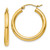 10K Polished 3mm Tube Hoop Earrings 10T937
