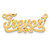 10k Yellow Gold Satin Diamond-cut Heart Name Plate 10XNA189Y
