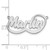 10k White Gold Swoop Name Plate 10XNA76W