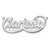 10k White Gold Swoop Name Plate 10XNA76W
