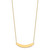 10k Yellow Gold Medium Curved Blank Bar Necklace 10XNA1206Y