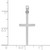 10K White Gold Polished Cross Pendant 10C3784W