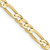 10k 4mm Concave Open Figaro Chain 10LF100-16