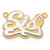 10k 3D Two-tone Polished Name Plate 10XNA240T