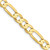 10k 6mm Concave Open Figaro Chain 10LF160-22