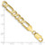 10k 7.5mm Concave Open Figaro Chain 10LF200-8
